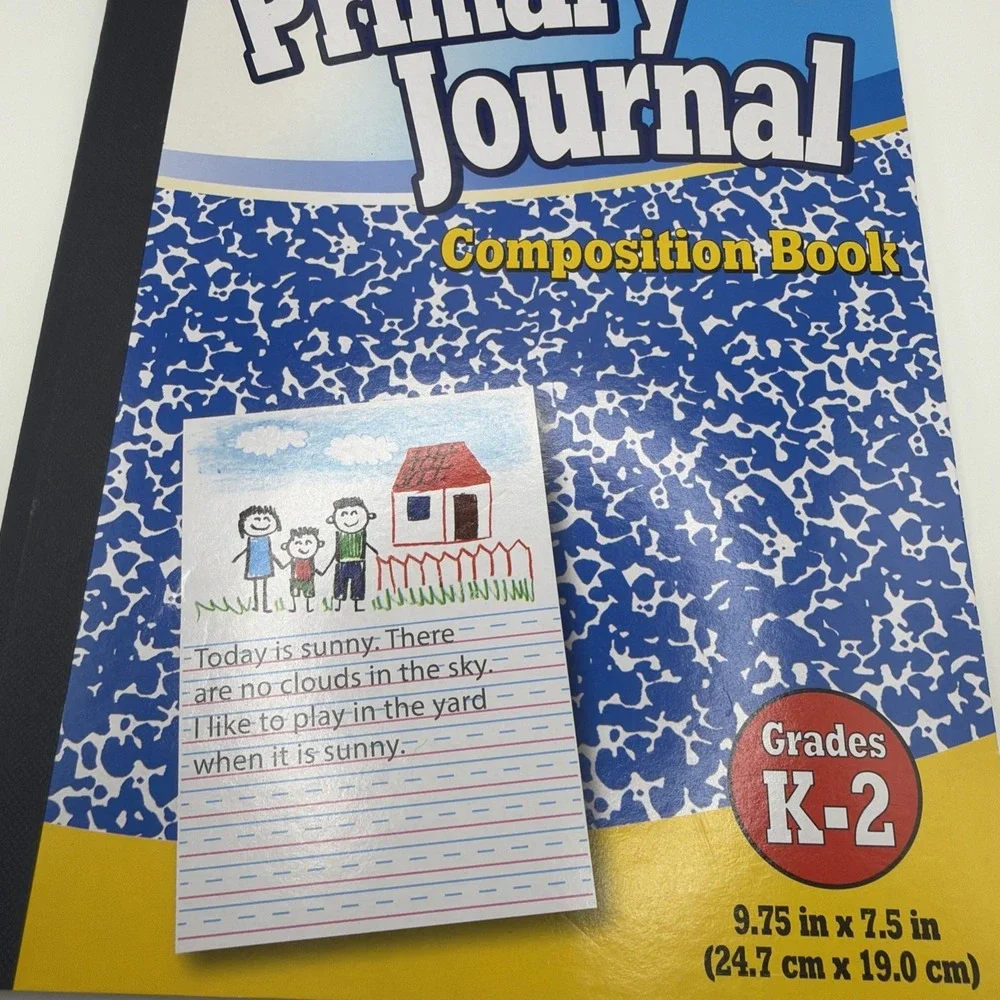 Lot of 2 Primary Journal Composition Books K-2 Picture Story Handwriting Draw